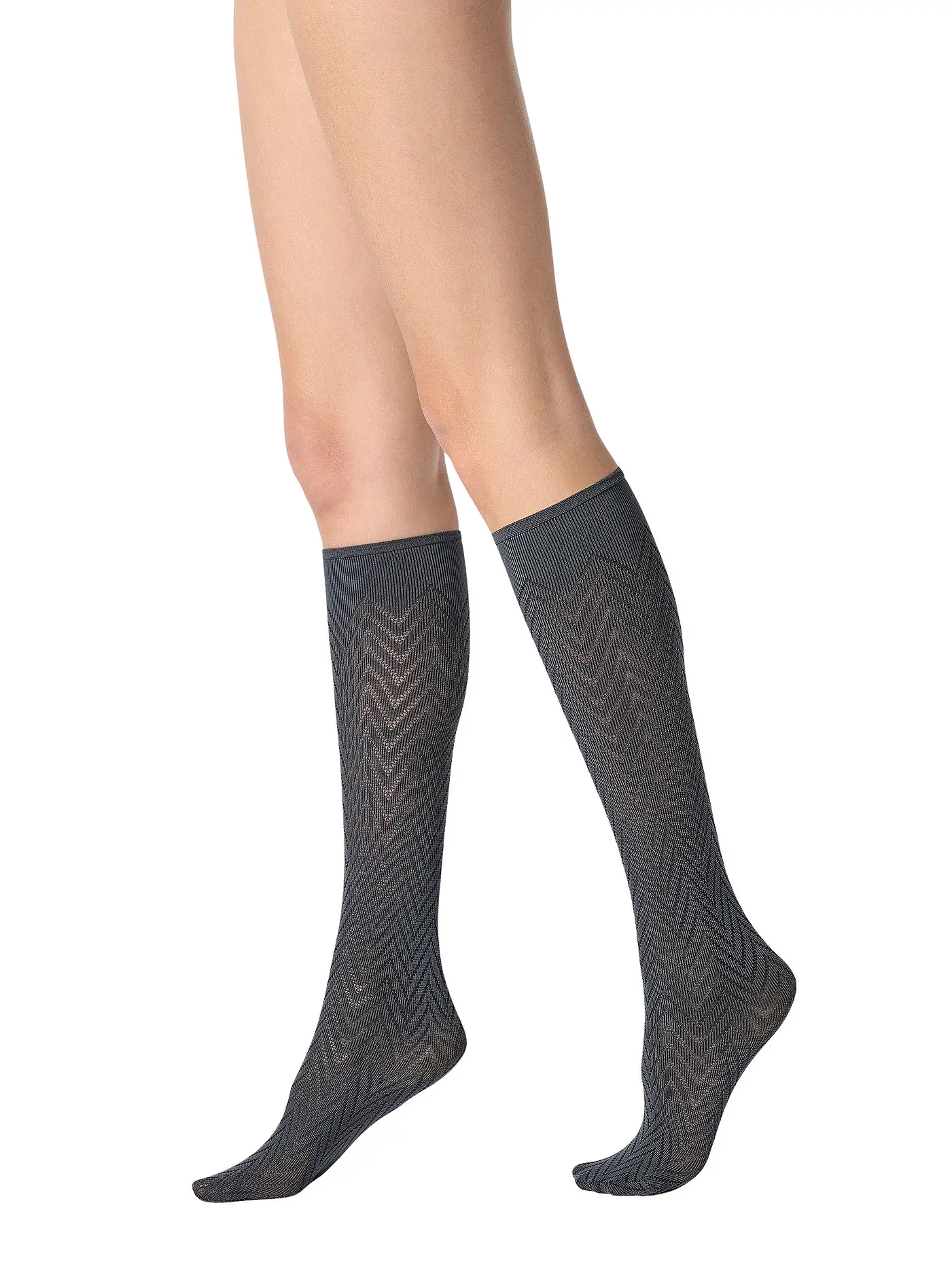 OROBLU | Kniestrümpfe TWEED 40 nearly black | 